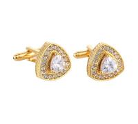 MQPALZKD 0.7in White Zircon Copper Cufflink French Men's Shirt