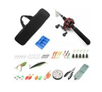 MQPALZKD 1.65 M Short Festival Contraction Road Sub-carbon Fishing Rod Water Drop Wheel Fishing Gear Set(Argento)