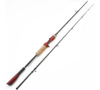 MQPALZKD 1.8-meter Sub Pole Black Bass Fishing Rod Carbon Fishing Rod(Argento)