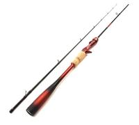 MQPALZKD 1.83-meter-long Yagan High Carbon Black Perch Fishing Rod Fishing Gear Surfing Fishing Rod(Argento)