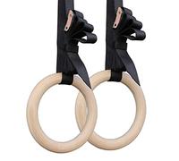 MQPALZKD 1 Pair Gymnastic Rings Pull Up GYM for Home Fitness Strength Training. 2.8cm*4.5m Adjustable Straps for Optional(32cm)
