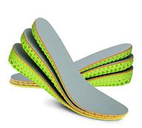 MQPALZKD 1 pair1.5cm-3.5cm Elevator Height Increase Cut Free Size Honeycomb Insole for Men and Women Absorb Sweat Breathable Shock Absorption(2.5cm,L)