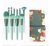 MQPALZKD 10 Makeup Brush Set Brush Eyeshadow Blush Brush Eye Portable Beauty Tool Foundation Brush(Argento)