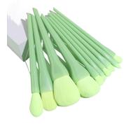 MQPALZKD 10 pcs green makeup brushes set, complete with loose powder brushes and makeup brushes