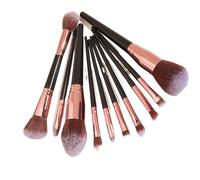 MQPALZKD 10 pieces of black makeup brush set, super large, including foundation make-up brush, brush