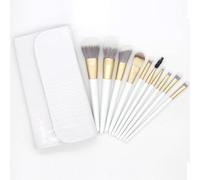 MQPALZKD 10 pieces of makeup brush set powder eye shadow brush soft hair beauty tools(Argento)