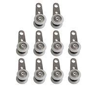 MQPALZKD 10PCS 45x19mm Metal Bearing Pulley Block with Two Plastic Wheel for Wardrobe Cupboard Window Cabinet Sliding Doors