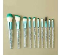 MQPALZKD 10pcs Makeup Brush Set Colorful Glitter Shinny Crystal Blending Power Face Cosmetic Beauty Make Up Tool Set(D)