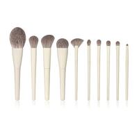 MQPALZKD 10pcs Makeup Brush Set Soft Fiber Brush Hair Loose Powder Foundation Blush Highlighter Brush Beauty Tools