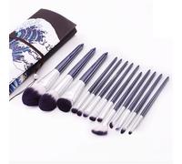 MQPALZKD 10pcs Makeup Sub Set Wooden Handle Loose Powder Brush Blush Eyeshadow Brush Complete Set