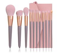 MQPALZKD 11 pieces of milk tea powder makeup brush set eye shadow brush complete set of beauty tools