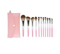 MQPALZKD 12 Pcs Makeup Brushes Set Cosmetic Eye Shadow Eyeliner Foundation Blush Blending Beauty Make Up Brush(Argento)