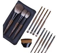 MQPALZKD 12 pieces of makeup brush set, full set of portable super soft professional eye shadow brush