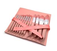 MQPALZKD 12 pieces of makeup brushes, makeup tools, foundation make-up, eye shadow, complete set(Argento)