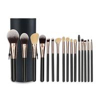 MQPALZKD 12pcs Makeup Brush Full Set Makeup Tool Set Black Gold Portable Soft Hair Makeup Brush