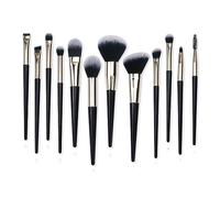 MQPALZKD 12pcs Makeup Brush Full Set Makeup Tool Set Black Gold Portable Soft Hair Makeup Brush