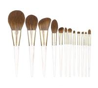 MQPALZKD 12pcs White Makeup Brushes Set Quick Dry Bristles Super Soft Loose Powder Blush Brushes