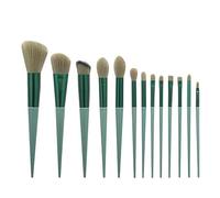 MQPALZKD 13pcs Four Seasons Makeup Brush Set Wooden Handle Long Soft Beauty Tools Fiber Bristles
