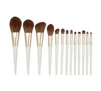 MQPALZKD 13pcs Wooden Handle Makeup Brush Set Beauty Tools Loose Powder Brush Foundation Brush
