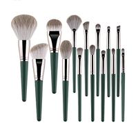 MQPALZKD 14pcs Green Cloud Makeup Brush Set Loose Powder Blush Foundation Eyeshadow Brushes Complete Set