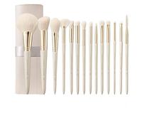 MQPALZKD 14pcs Long Pole Wooden Handle Makeup Brush Set Eye Portable Eyeshadow Brush Loose Powder Brush Set Brush
