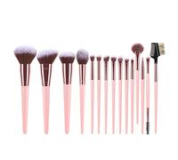 MQPALZKD 15 Brushes Set Large Loose Powder Brush Blush Eye Shadow Brush Beauty Makeup Tools(Argento)