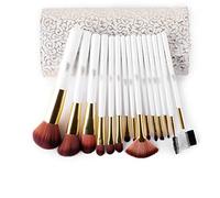MQPALZKD 15 Makeup Brushes Set Full Set Of Makeup Tools White Makeup Tools