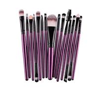 MQPALZKD 15Pcs Makeup Brushes Set Eye Shadow Foundation Eyeliner Eyelash Lip Make Up Brush Cosmetic Beauty Tool Kit(Argento)