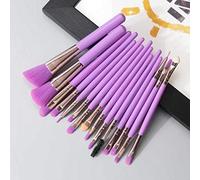 MQPALZKD 15Pcs Professional Makeup Brushes Set Fluorescent Series Wood Handle Foundation Blending Brush Face Beauty Cosmetic Tools(D)