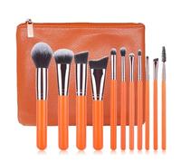 MQPALZKD 15pcs Rose Gold Makeup Brush Set Fiber Hair Beauty Tool Set Brush(Argento)