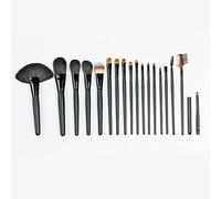 MQPALZKD 18 Makeup Brushes Wooden Handle Ebony Foundation Brush Makeup Set Brush