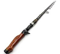MQPALZKD 2.7m Lure Rod Casting Telescopic Fishing Rod Wooden Handle Portable High Carbon Carbon Trout Rod Pole Lure 5-20g(1.8 m)