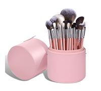 MQPALZKD 24 Makeup Brush Set Wooden Handle Full Set Loose Brush Multifunctional Beauty Tools Brush Pack(Argento)