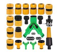 MQPALZKD 31 Pcs Garden Hose Connector Set End 3 Tap Extender Quick Connectors Repair Joint Pipe Irrigation Accessories