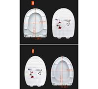 MQPALZKD 3D Printed Toilet Cover Universal Thicken Seat Plate Descending U-Shaped V