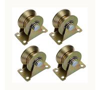 MQPALZKD 4 Pcs 2 Inch V-Groove Track Wheel Sliding Door Roller for Doors Mechanical Carts and Mobile Workbench