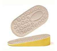 MQPALZKD 4D Massage Height Insoles Soft EVA Memory Foam Increase1.5CM 2.5CM 3.5CM Lift Half Pad Heel Foot Care Shoes Cushion(1.5CM)