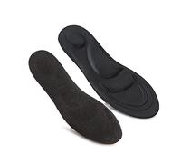 MQPALZKD 4D Sponge Stretch Breathable Deodorant Running Cushion Insoles for Feet Men Women Insoles for Shoes Sole Insert Orthopedic Pad(Svart,41-45)