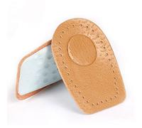 MQPALZKD 5 Pair Leather Insoles Back Pad Heel Cup Half Code Pad Soft High Heel Insoles Shock Absorbing Breathable Insole Shoes Accessoires