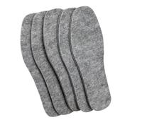 MQPALZKD 5 Pairs Thermal Wool Felt Insoles Thicken Warm Insole for Men Women Shoes Breathable Skin-Friendly Shoe Pad(43)