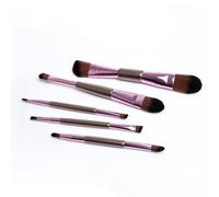 MQPALZKD 5 pcsDouble Rose Gold Makeup Brush Set Portable Makeup Set Brushing Beauty Makeup Tools
