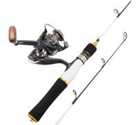 MQPALZKD 58cm Ice Fishing Rod Spinning Wheel Combination Winter Fishing Rod Set Boat Rod(Argento)