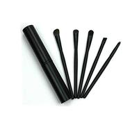 MQPALZKD 5pcs Professional Travel Portable Mini Eye Makeup Brushes Set Smudge Eyeshadow Eyeliner Eyebrow Brush Lip Make Up Brush kit(black-Soul Eater1)