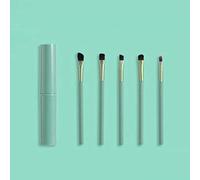 MQPALZKD 5Pcs/Set Portable Makeup Brushes Set With Box Lip Eye Shadow Brows Makeup Brush Eyeshadow Applicator Cosmetic Makeup Tools(Argento)
