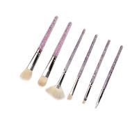 MQPALZKD 6 Makeup Brushes Complete Eye Shadow Brush Set Portable Crystal Grain Grip Beauty Tools