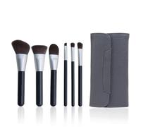 MQPALZKD 6 pcs makeup brush set with PU bag powder powder blusher brush eye shadow makeup tool