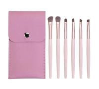 MQPALZKD 6 x cosmetic brush set, portable, with eye shadow, eyebrow brush, eye makeup tool(A)