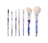 MQPALZKD 7 makeup brushes, dazzling crystal transparent handles, complete set of beauty tools, makeup brushes