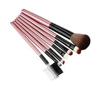 MQPALZKD 7 Pcs Makeup Brush Set Wood Handmade Eye Shadows Brush Cosmetics Make Up Blending Brush Tool(Argento)