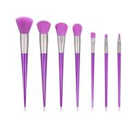 MQPALZKD 7pcs Fluorescent Makeup Brushes Set Diamond Powder Eye Shadow Beauty Tools(Argento)